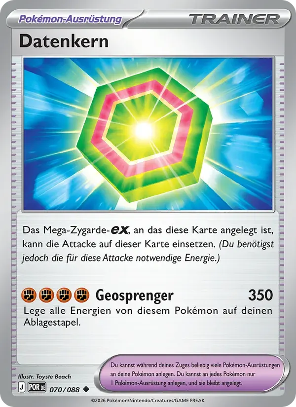 Datenkern — Optimale Ordnung 70 German Pokémon card