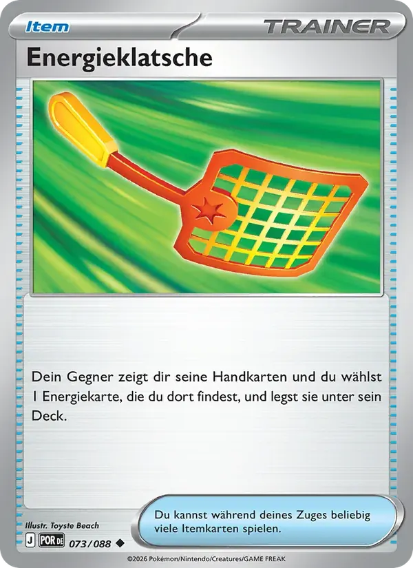 Energieklatsche — Optimale Ordnung 73 German Pokémon card