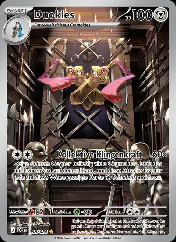 Duokles — Optimale Ordnung 98 German Pokémon card