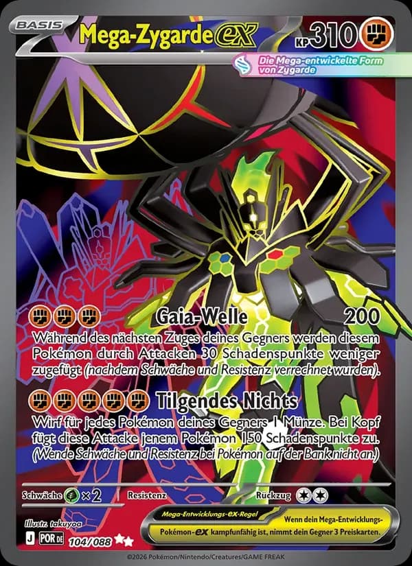 Mega-Zygarde-ex — Optimale Ordnung 104 German Pokémon card