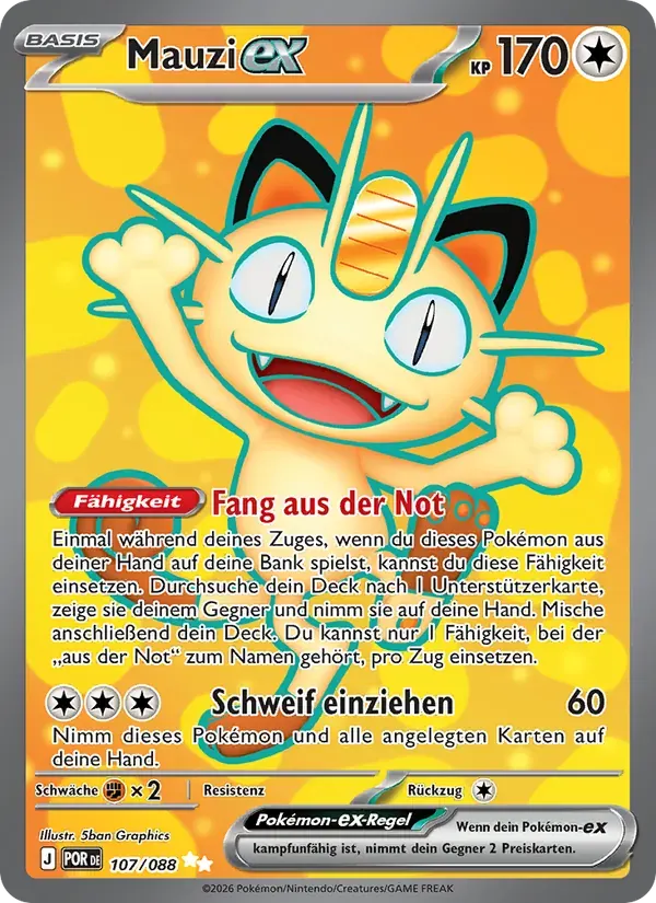 Mauzi-ex — Optimale Ordnung 107 German Pokémon card