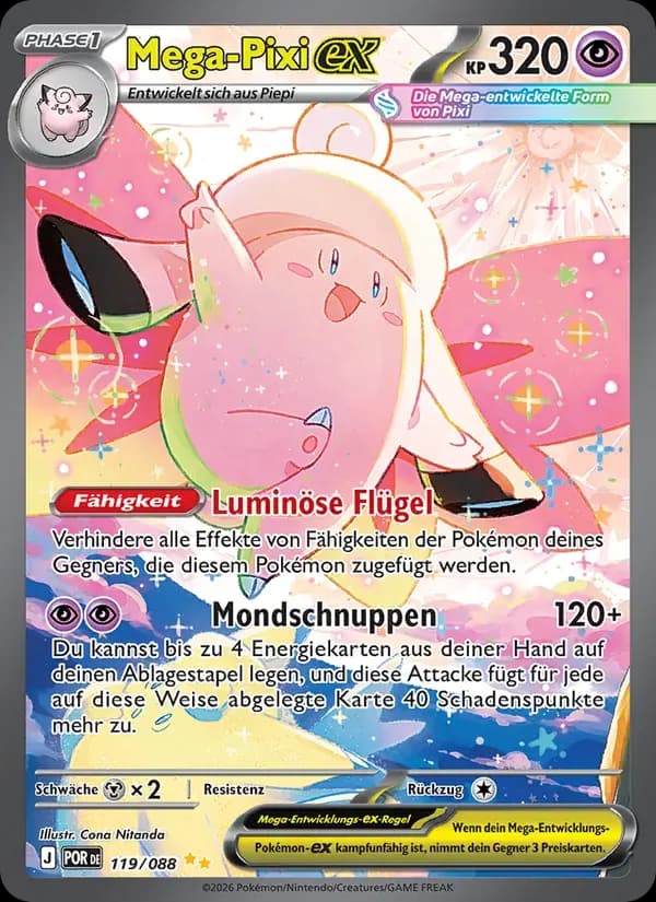 Mega-Pixi-ex — Optimale Ordnung 119 German Pokémon card
