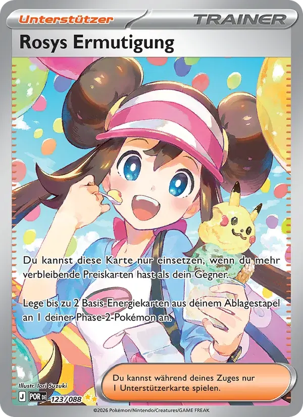 Rosys Ermutigung — Optimale Ordnung 123 German Pokémon card