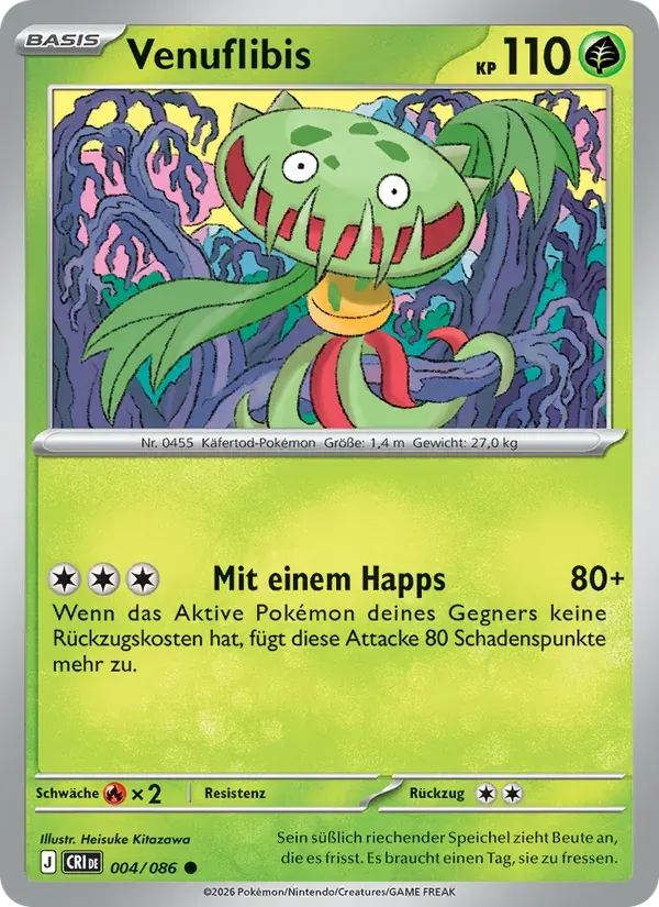 Venuflibis — Wachsendes Chaos 4 German Pokémon card