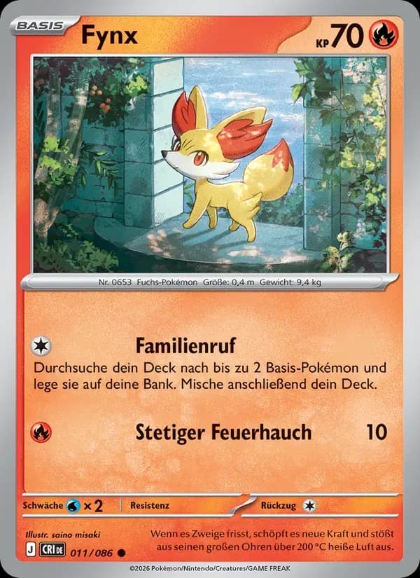 Fynx — Wachsendes Chaos 11 German Pokémon card