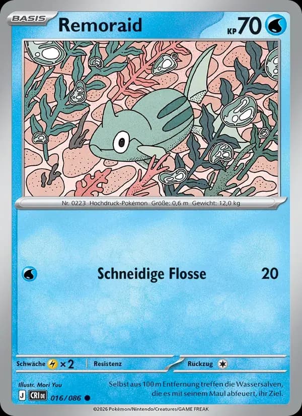 Remoraid — Wachsendes Chaos 16 German Pokémon card