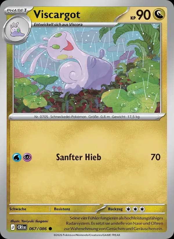 Viscargot — Wachsendes Chaos 67 German Pokémon card