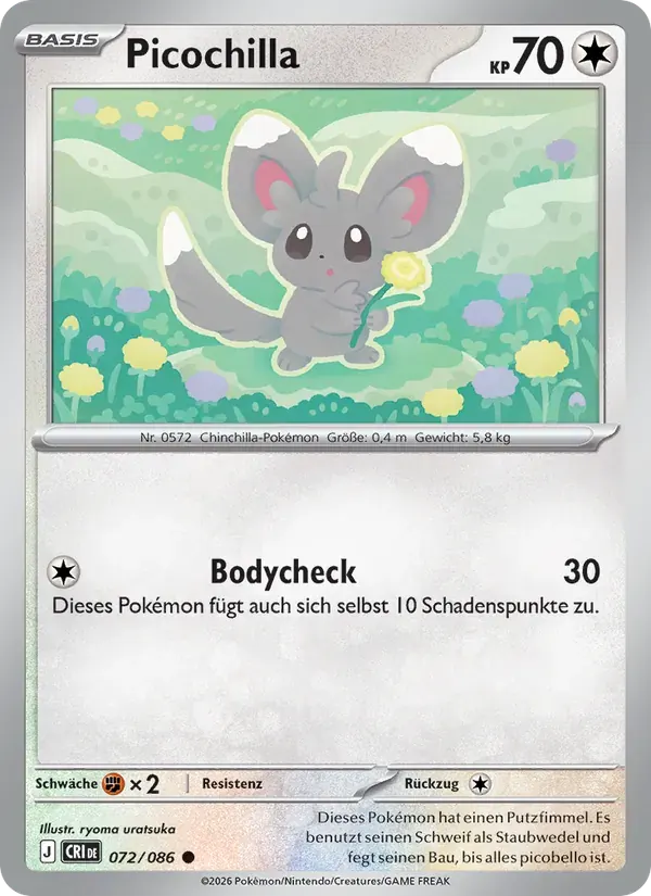 Picochilla — Wachsendes Chaos 72 German Pokémon card