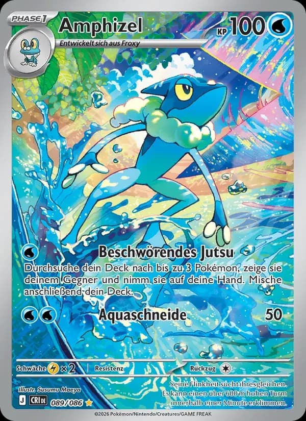 Amphizel — Wachsendes Chaos 89 German Pokémon card
