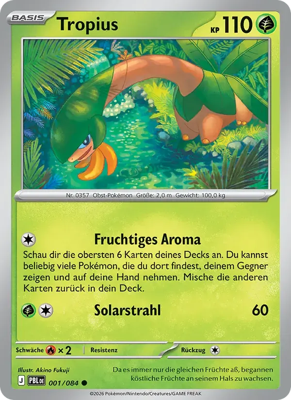 Tropius — Dunkelnacht 1 German Pokémon card