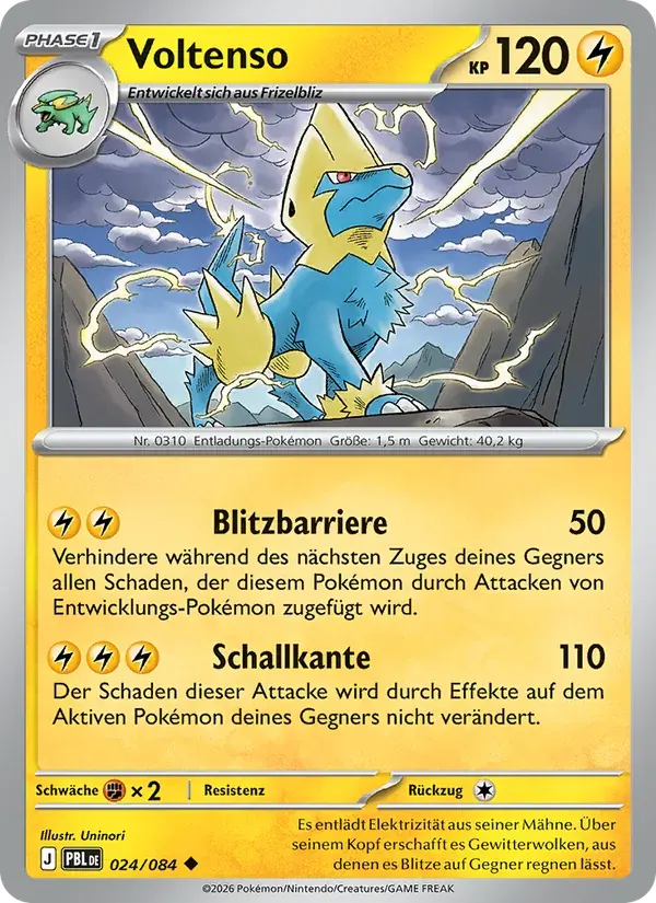 Voltenso — Dunkelnacht 24 German Pokémon card