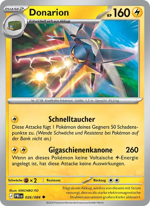Donarion — Dunkelnacht 26 German Pokémon card