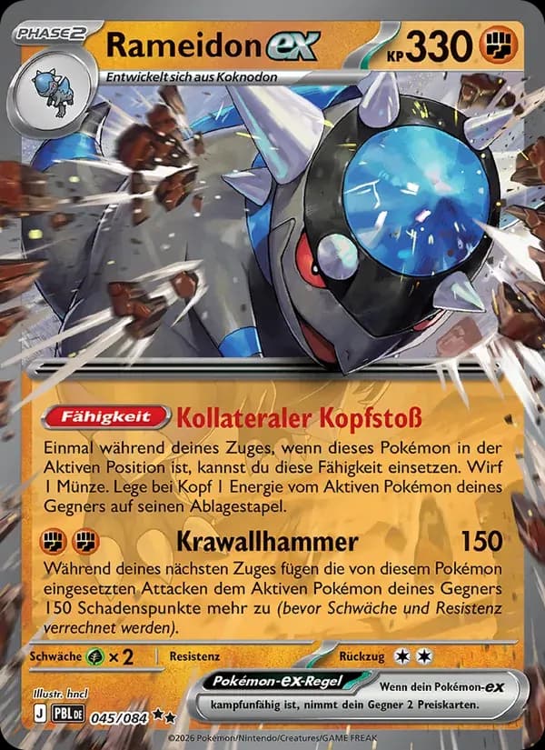 Rameidon-ex — Dunkelnacht 45 German Pokémon card