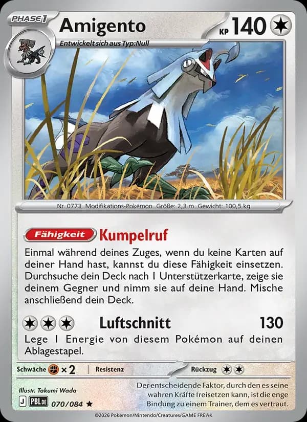 Amigento — Dunkelnacht 70 German Pokémon card