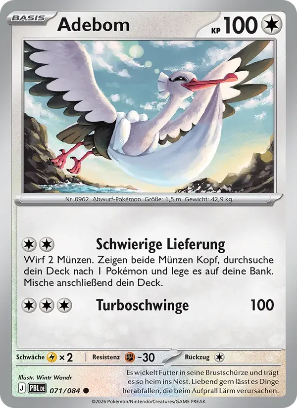 Adebom — Dunkelnacht 71 German Pokémon card