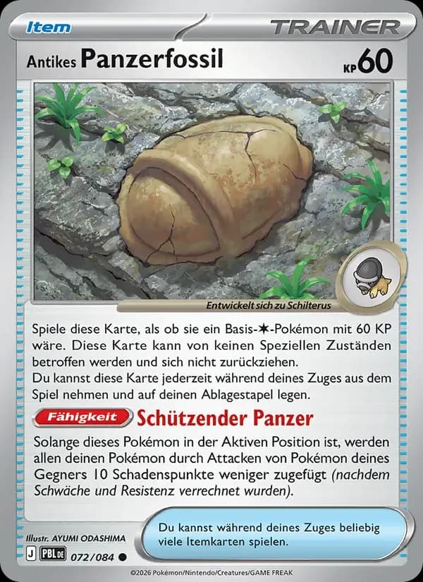 Antikes Panzerfossil — Dunkelnacht 72 German Pokémon card