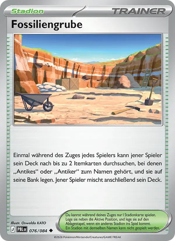 Fossiliengrube — Dunkelnacht 76 German Pokémon card