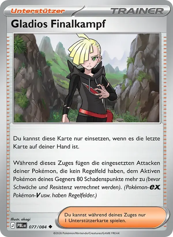 Gladios Finalkampf — Dunkelnacht 77 German Pokémon card