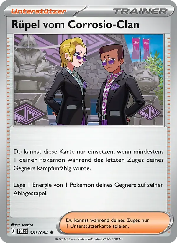 Rüpel vom Corrosio-Clan — Dunkelnacht 81 German Pokémon card