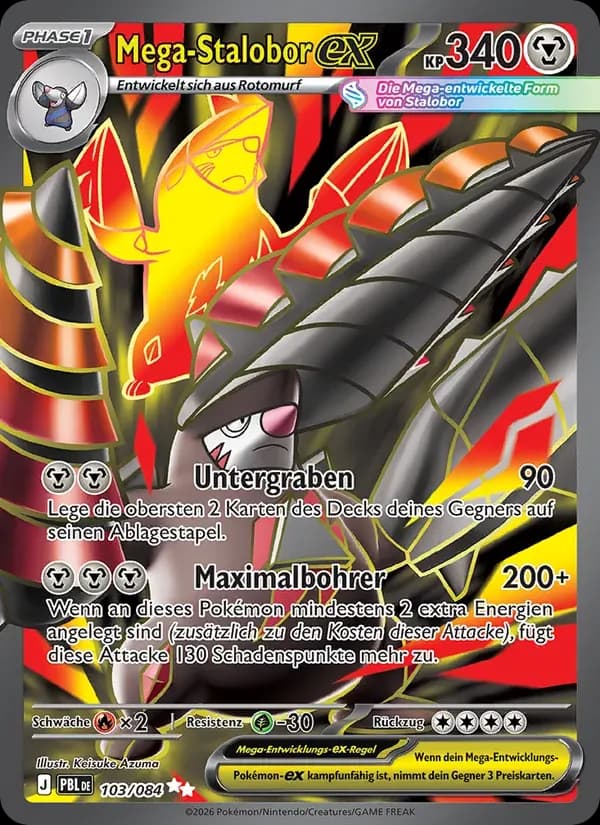 Mega-Stalobor-ex — Dunkelnacht 103 German Pokémon card