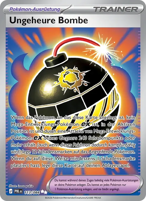 Ungeheure Bombe — Dunkelnacht 113 German Pokémon card