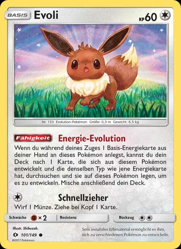 Evoli — Sonne & Mond 101 German Pokémon card