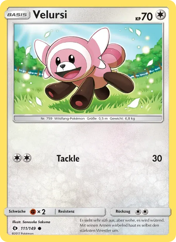 Velursi — Sonne & Mond 111 German Pokémon card