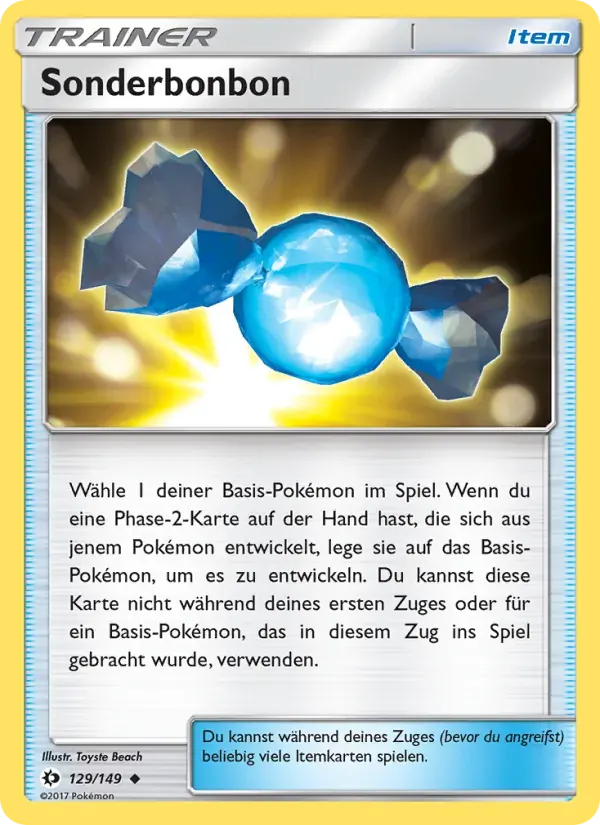 Sonderbonbon — Sonne & Mond 129 German Pokémon card