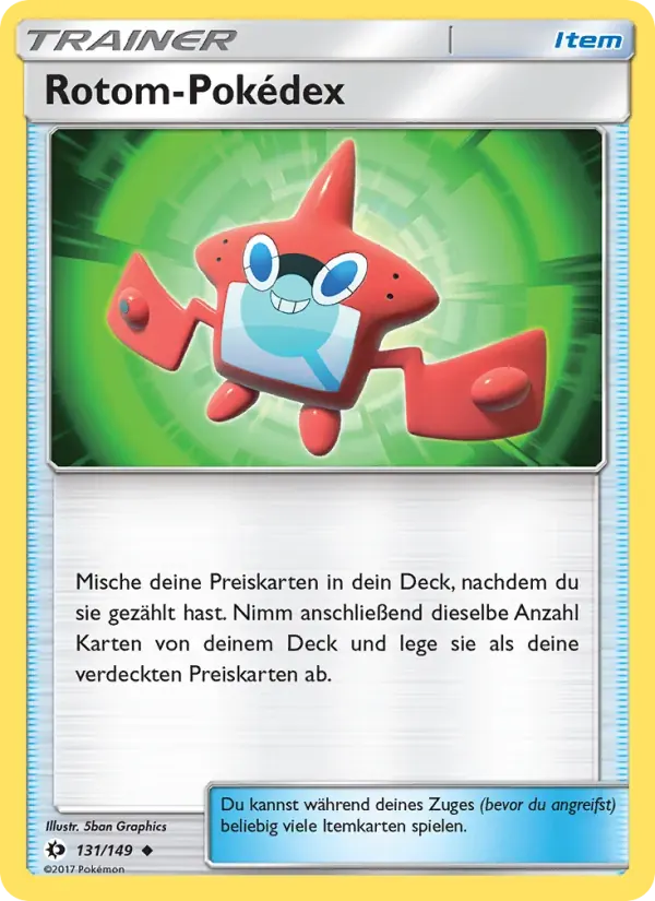 Rotom-Pokédex — Sonne & Mond 131 German Pokémon card