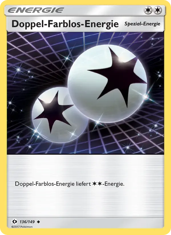 Doppel-Farblos-Energie — Sonne & Mond 136 German Pokémon card