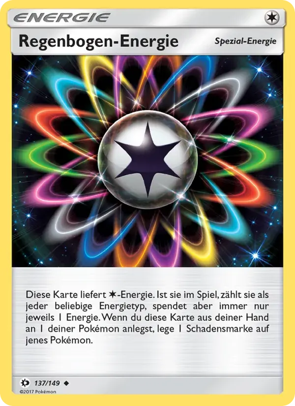 Regenbogen-Energie — Sonne & Mond 137 German Pokémon card