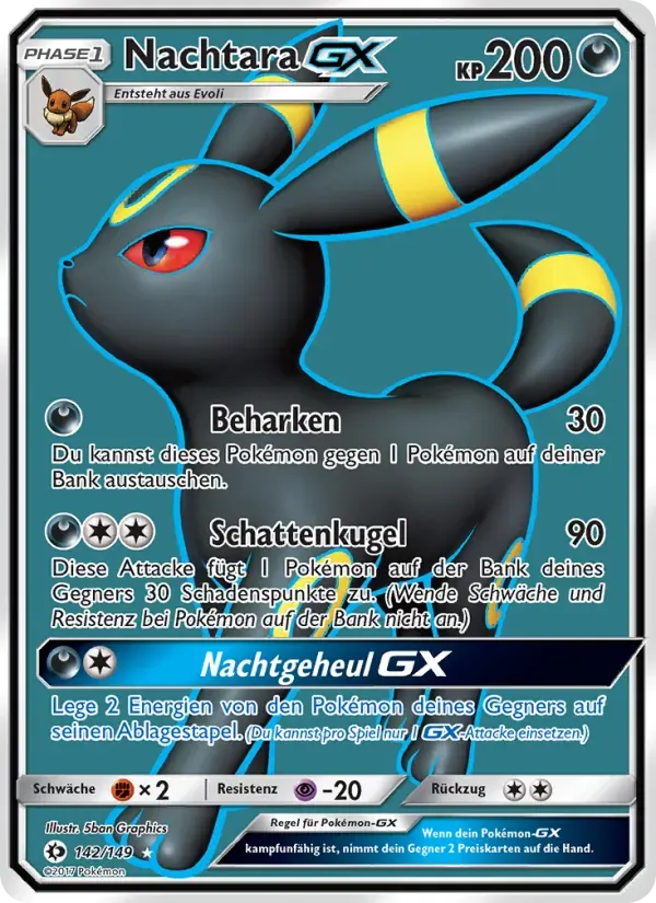 Nachtara GX — Sonne & Mond 142 German Pokémon card