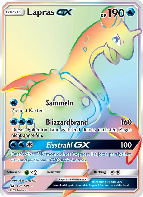 Lapras GX — Sonne & Mond 151 German Pokémon card