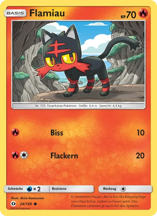 Flamiau — Sonne & Mond 24 German Pokémon card