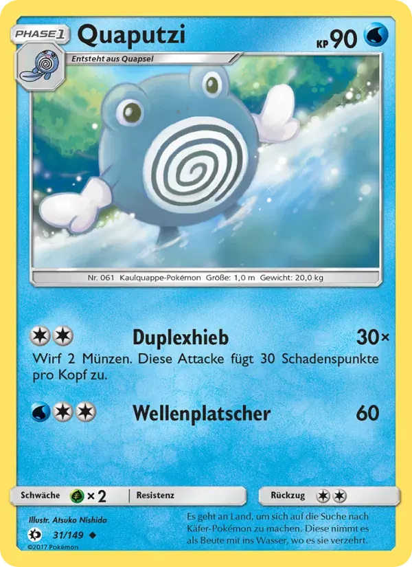 Quaputzi — Sonne & Mond 31 German Pokémon card