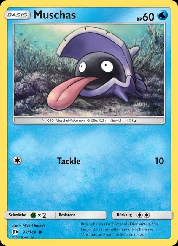 Muschas — Sonne & Mond 33 German Pokémon card