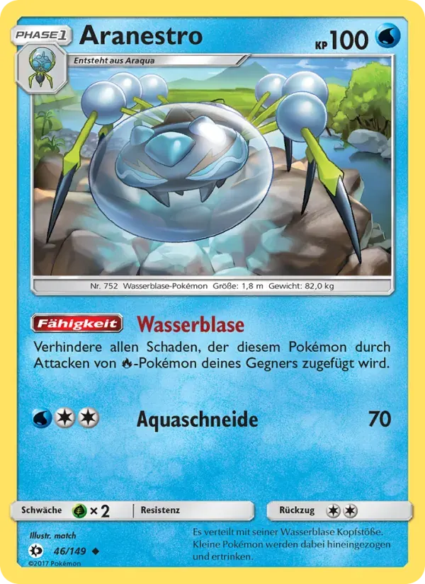 Aranestro — Sonne & Mond 46 German Pokémon card