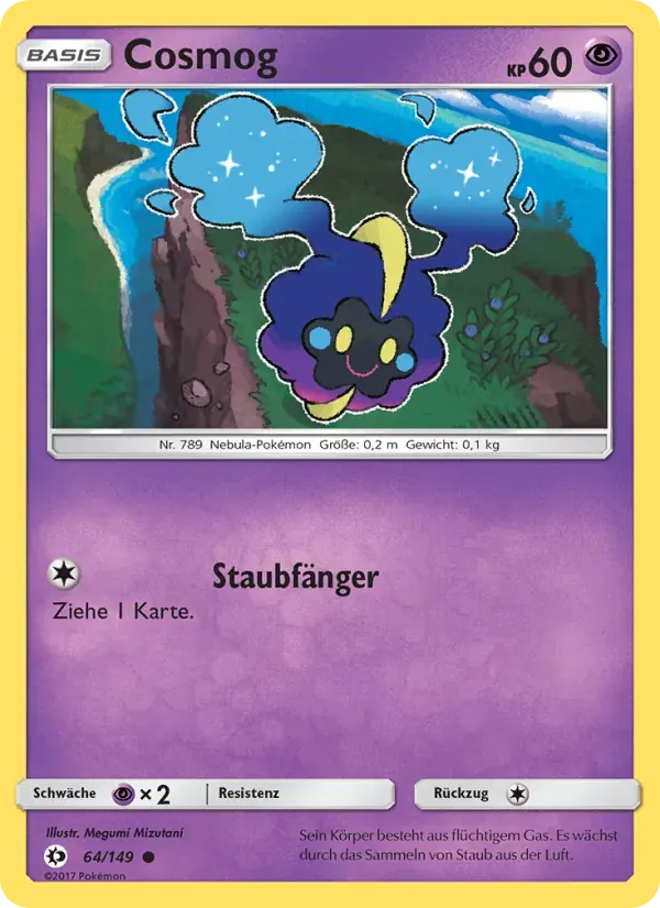 Cosmog — Sonne & Mond 64 German Pokémon card