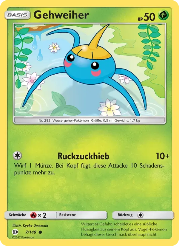 Gehweiher — Sonne & Mond 7 German Pokémon card