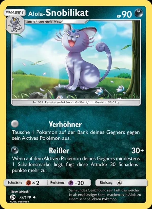 Alola-Snobilikat — Sonne & Mond 79 German Pokémon card