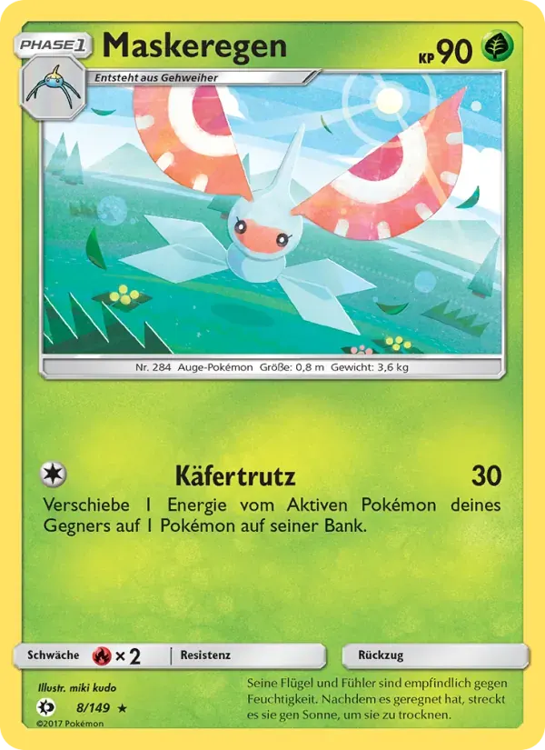 Maskeregen — Sonne & Mond 8 German Pokémon card