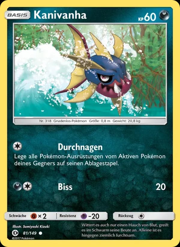 Kanivanha — Sonne & Mond 81 German Pokémon card