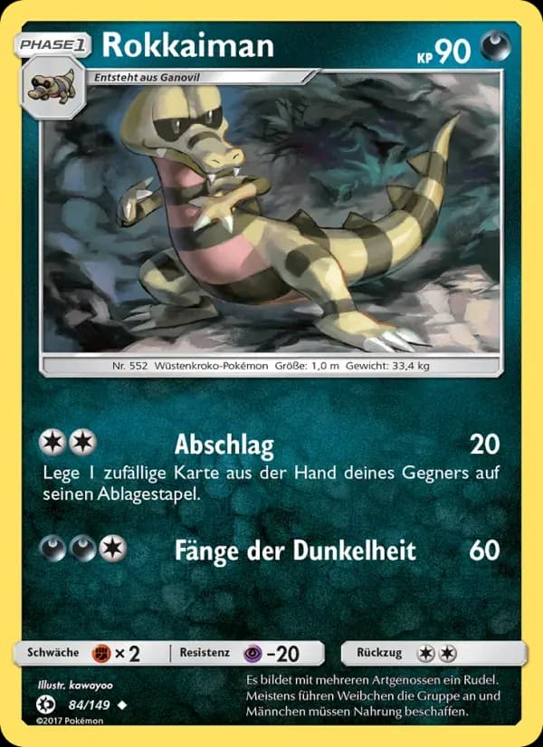 Rokkaiman — Sonne & Mond 84 German Pokémon card