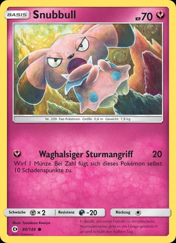 Snubbull — Sonne & Mond 90 German Pokémon card