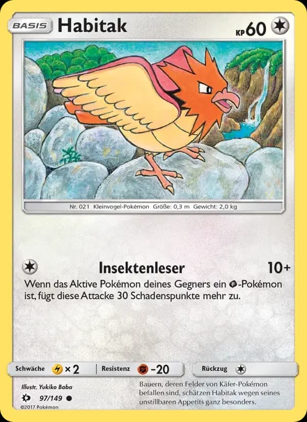 Habitak — Sonne & Mond 97 German Pokémon card