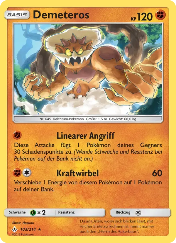 Demeteros — Kräfte im Einklang 103 German Pokémon card