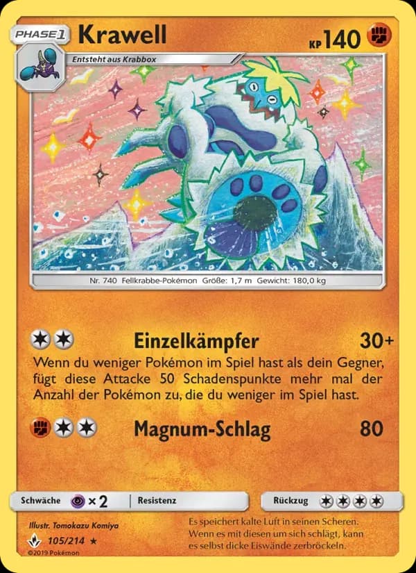 Krawell — Kräfte im Einklang 105 German Pokémon card