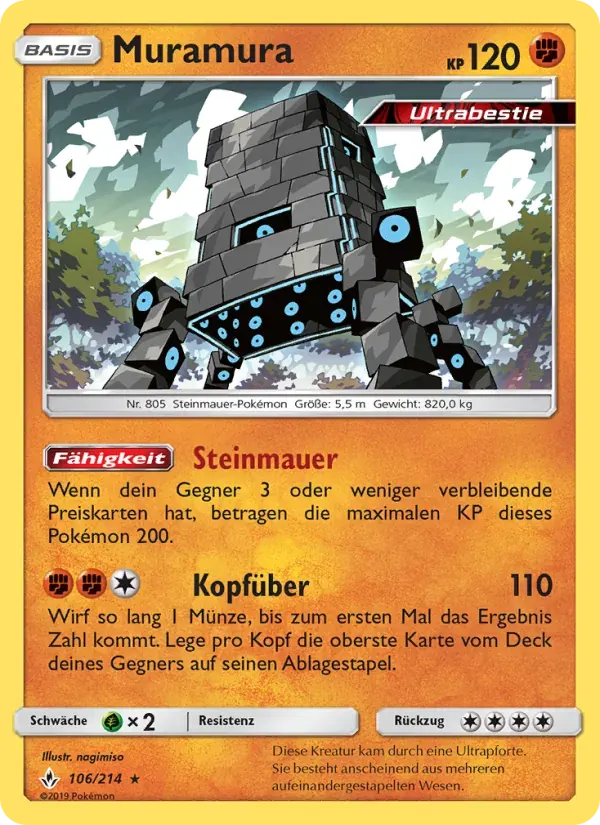 Muramura — Kräfte im Einklang 106 German Pokémon card