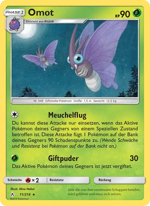 Omot — Kräfte im Einklang 11 German Pokémon card