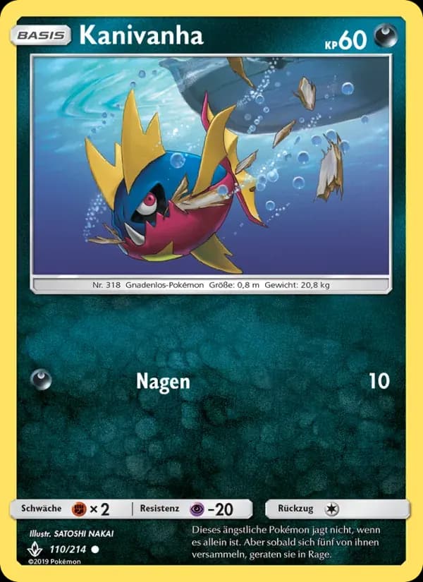 Kanivanha — Kräfte im Einklang 110 German Pokémon card